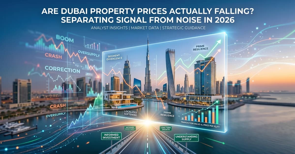 Are Dubai Property Prices Actually Falling? Separating Signal from Noise in 2026