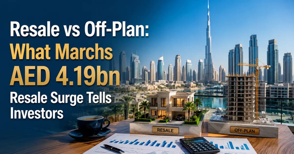 Resale vs Off-Plan: What Marchs AED 4.19bn Resale Surge Tells Investors