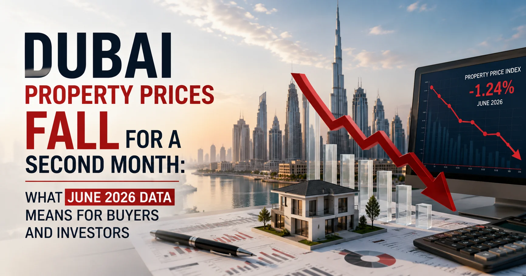Dubai Property Prices Fall for a Second Month: What June 2026 Data Means for Buyers and Investors