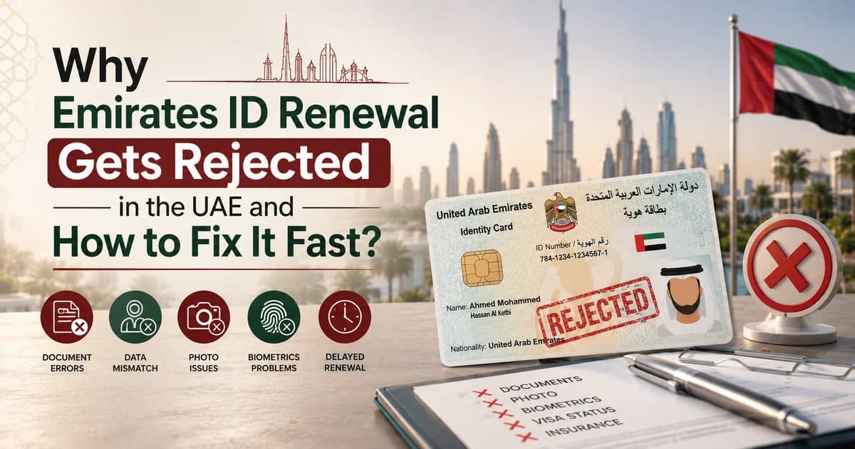 Why Emirates ID Renewal Gets Rejected in the UAE and How to Fix It Fast?