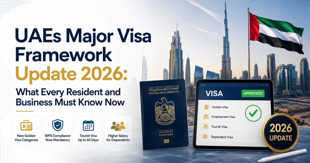 UAEs Major Visa Framework Update 2026: What Every Resident and Business Must Know Now