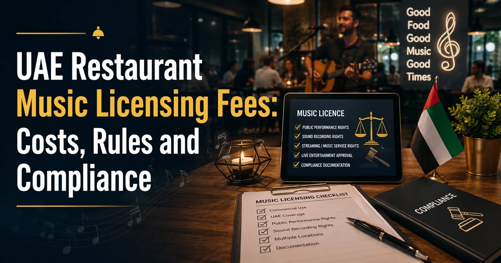 UAE Restaurant Music Licensing Fees: Costs, Rules and Compliance