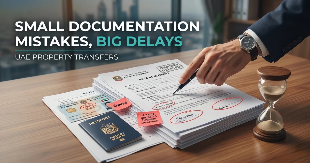 Small Documentation Mistakes That Delay Property Transfers in the UAE