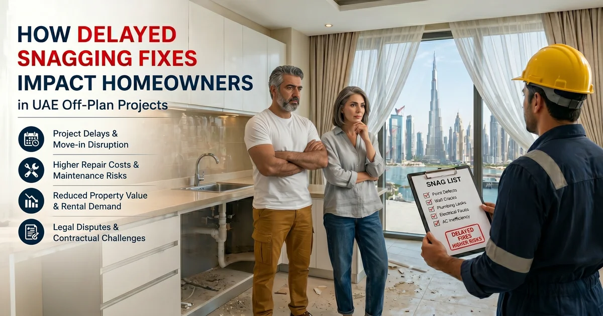 How Delayed Snagging Fixes Impact Homeowners in UAE Off Plan Projects?