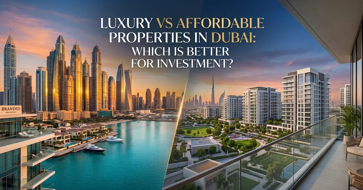 Luxury vs Affordable Properties in Dubai Which Is Better for Investment